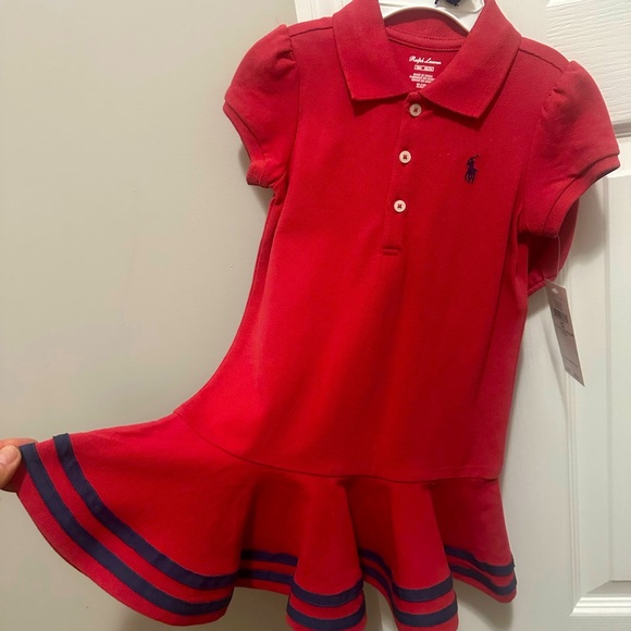 NWT Ralph Lauren red and navy toddler sz.18M 2piece dress set! Great present 🎁 - Picture 2 of 16